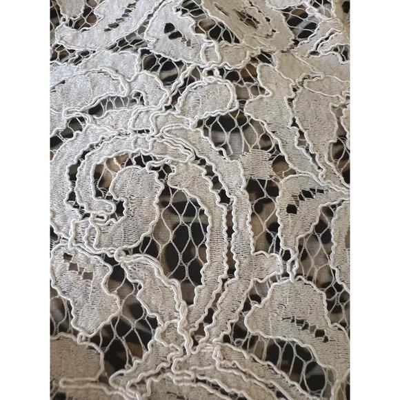 Basler Black And White Lace Front Panel Knee Length Sleeveless Sheath Dress 40 - Picture 2 of 10